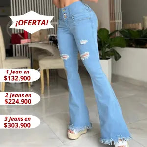 Jeans Bota Campana Tela Strech
