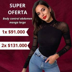 Body SculptFit Elegance Manga Larga Transparentada