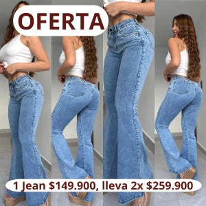 Jeans Cielo Glam Bota Campana ✨