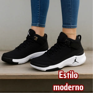 Botin Jordan Negro Blanco Unisex