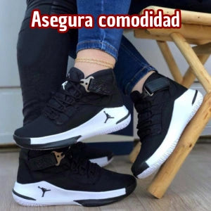 Botin Jordan Negro Blanco Unisex