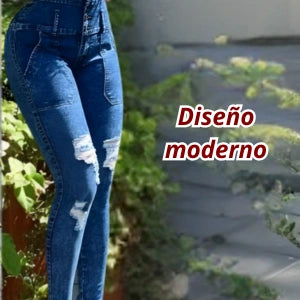 Braga Pantalon Azul Tela Strech