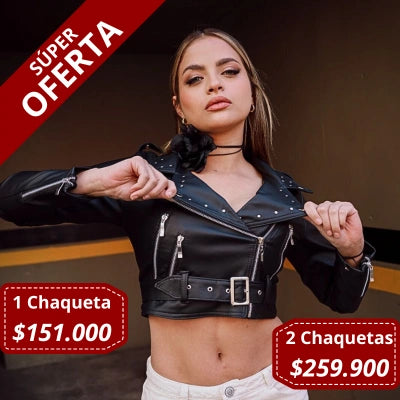Chaqueta Cuerina Icona Noir