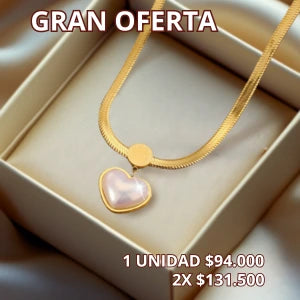 Collar Perla Corazon