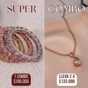 Combo Colgante Destellos + anillo