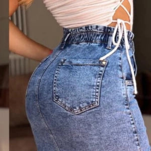 Falda Larga Abertura Atras