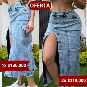 Falda Larga Tela Strech