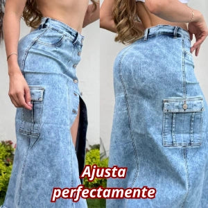 Falda Larga Tela Strech