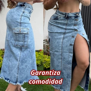 Falda Larga Tela Strech