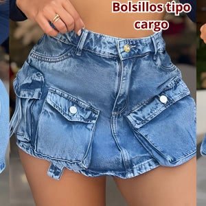 Falda Short Cargo