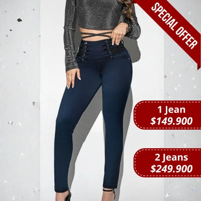 Jeans Cintura Pro Patchwork