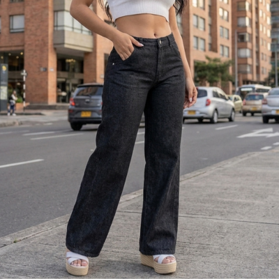 Jean Wide Leg "Elegancia Carbón"