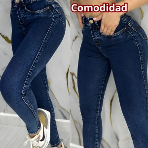 Jeans Estilo Ochentero En Tela Strech