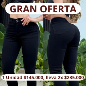 Jeans Estilo Ochentero En Tela Strech Negro