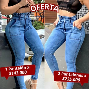 Jeans Tiro Alto Strech Golas