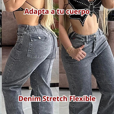 Jeans CargoFit Gris Stretch