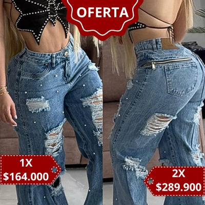 Mom Flat Destroyer Con Pedreria