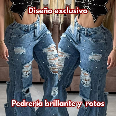 Mom Flat Destroyer Con Pedreria