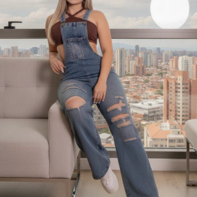 Overol Denim Silueta Libre