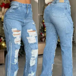 Pantalon Tipo Mom Destroyer Tendencia