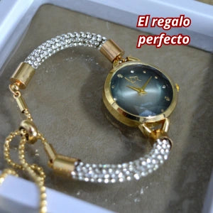 Reloj Pulsera Tipo Joya En Estuche