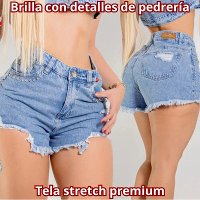 Short Destello Azul