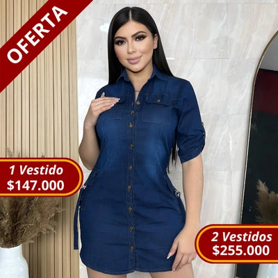 Cargo Chic Denim Dress