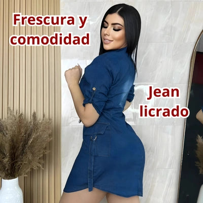 Cargo Chic Denim Dress