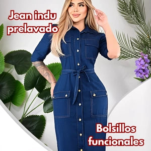 Vestido Dubai Denim Elegancia