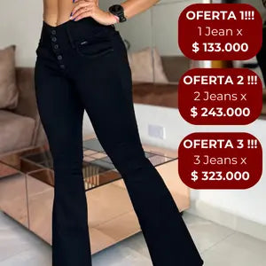 Jean bota campana negro