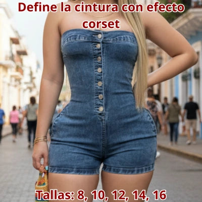 Enterizo Denim CorsetFit 360