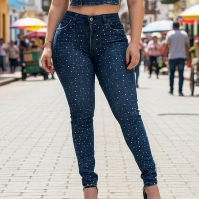 Jeans Aura Brillante – Tiro Alto