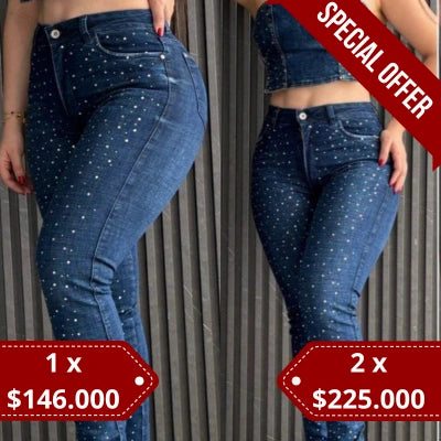 Jeans Aura Brillante – Tiro Alto