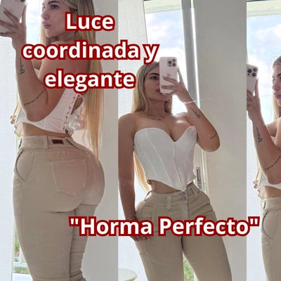 Jean Dorado Beige — Skinny Efecto Realce