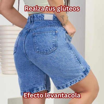 Bicicletero Denim Brillo Cintura Perfecta