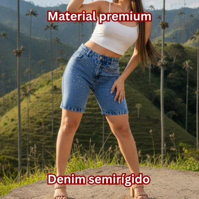 Bicicletero Denim Brillo Cintura Perfecta