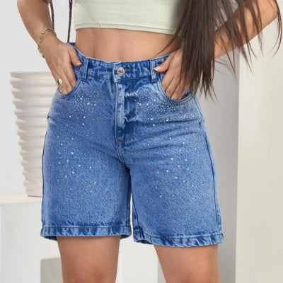 Bicicletero Denim Brillo Cintura Perfecta