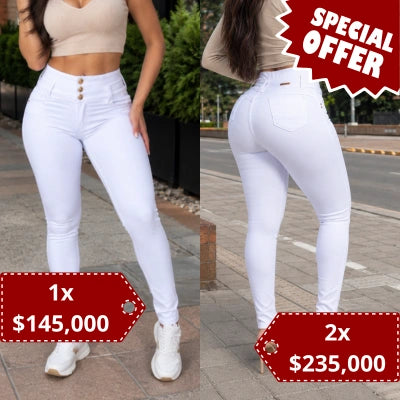 Jean Skinny "Luz & Firmeza" Blanco Estructural