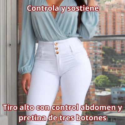 Jean Skinny "Luz & Firmeza" Blanco Estructural