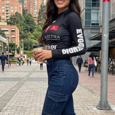 Vía Rápida — Blusa Motera Manga Larga