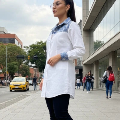 Blusón Camisero Bordado Élite