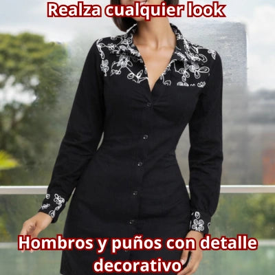 Blusón Camisero Bordado Élite