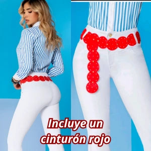 Bota Campana Durazno Blanco + Cinturón