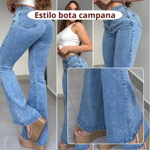 Jeans Cielo Glam Bota Campana ✨