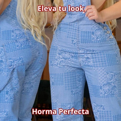 Braga Pantalón Denim Cargo Estampada