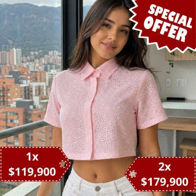 Camisa "Brisa Floral" Punto Tejido