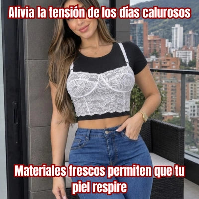 Camiseta Ilusión Floral Dos en Uno