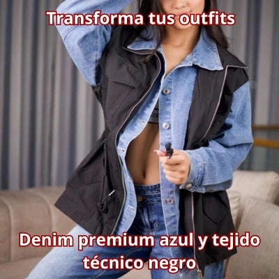 Chaleco Denim Utility Streetwear