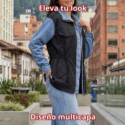 Chaleco Denim Utility Streetwear