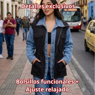 Chaleco Denim Utility Streetwear